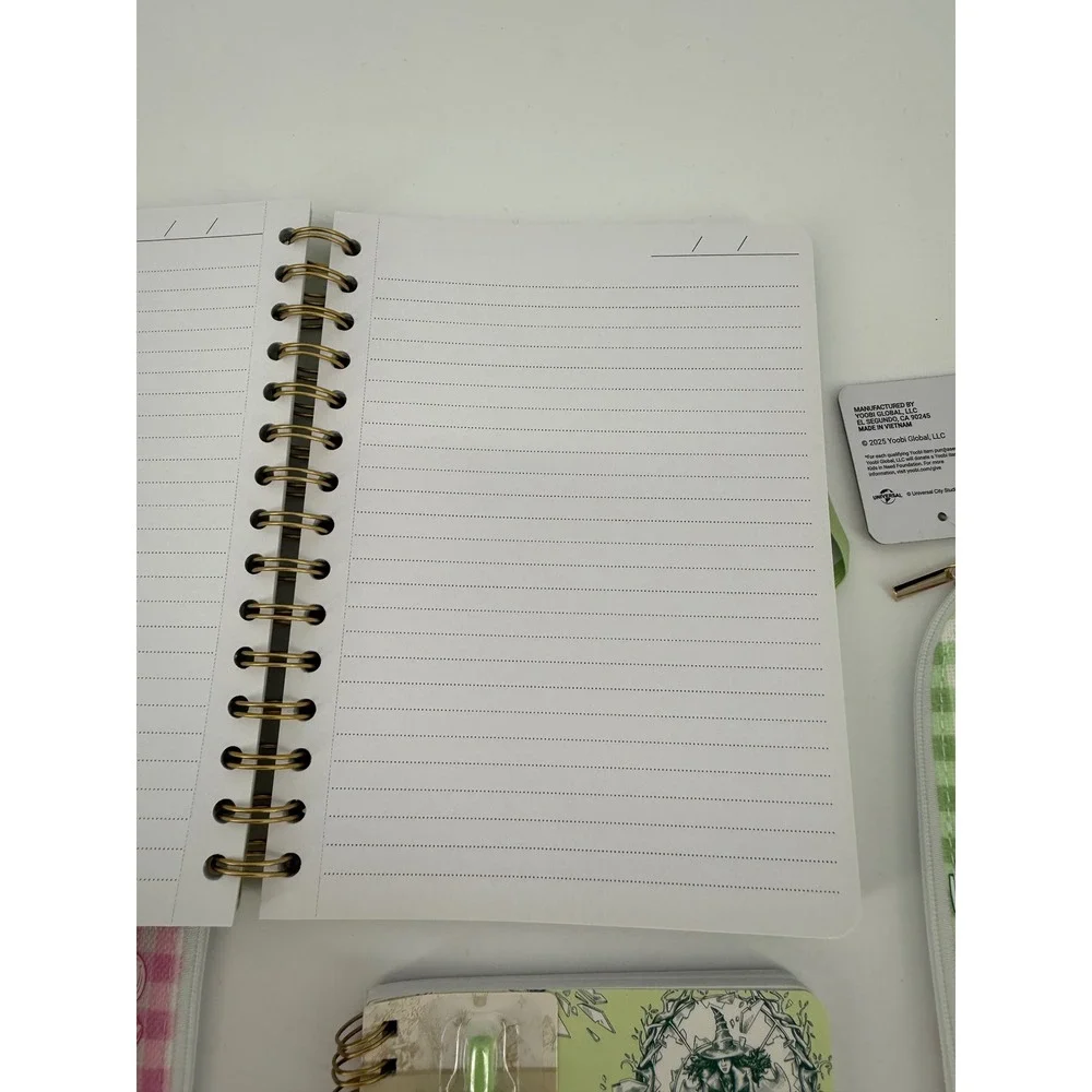 Wicked x Katie Kime Yoobi Stationery Set Notebooks Pencil Cases Pen Stickers 5pc